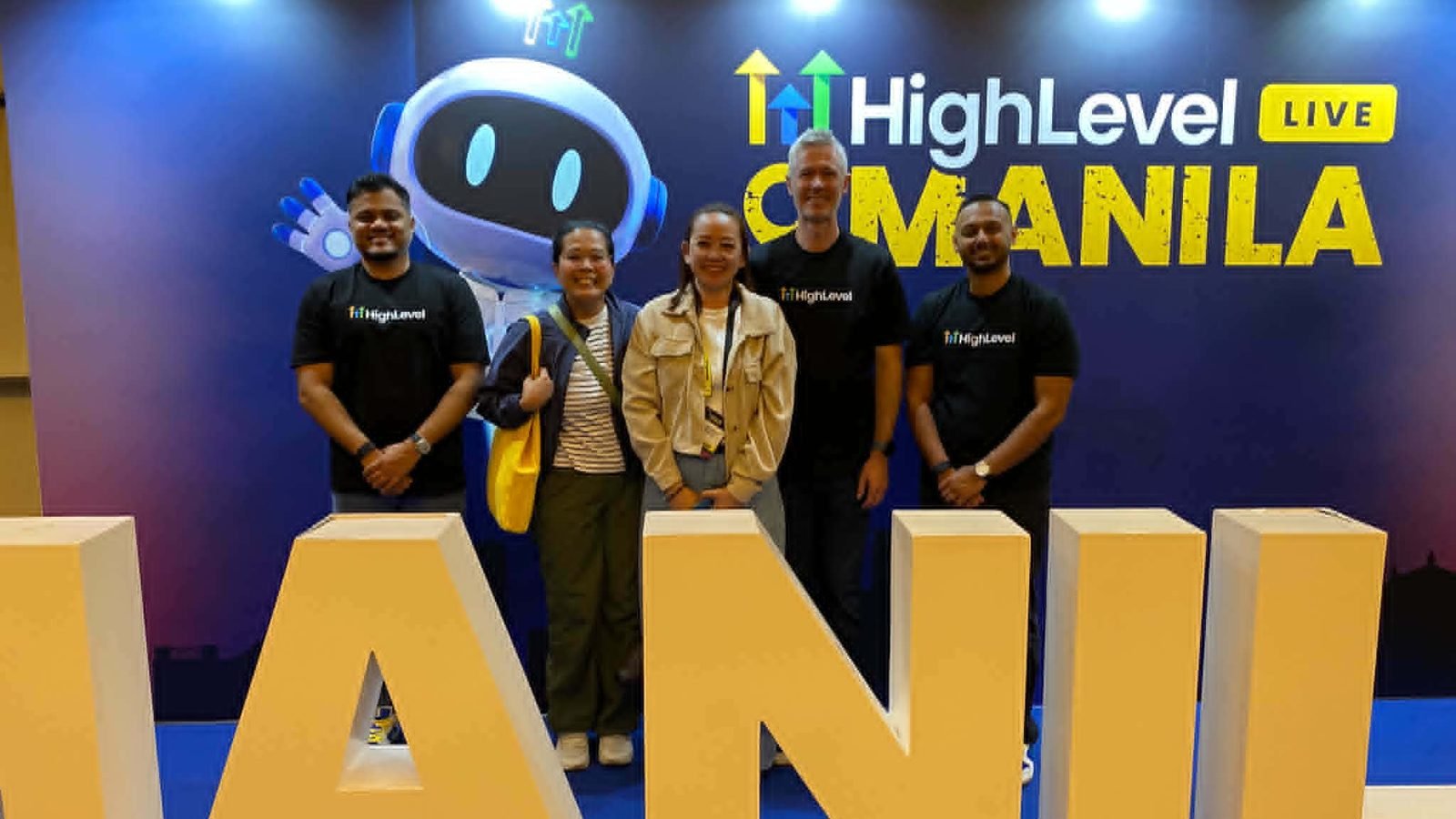 ITSP Operations Manager Riza Gonzales with the HighLevel team at HighLevel Live Manila 2026